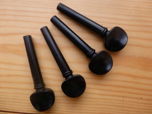 Ebony violin pegs pieces - ebony, 4