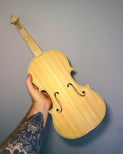 White acoustic violin full - acoustic,